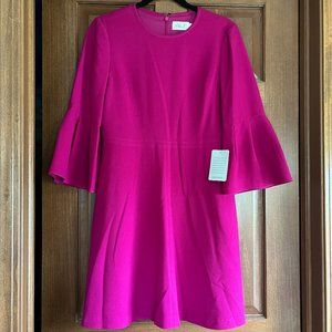 Eliza J Magenta 3/4 Bell Sleeve Dress